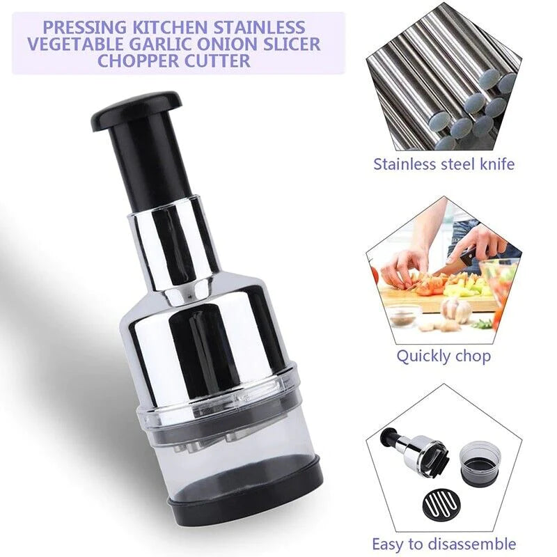 Professional Vegetable and Fruit Chopper with Onion and Garlic Dicing, Slicing, and Peeling Functions