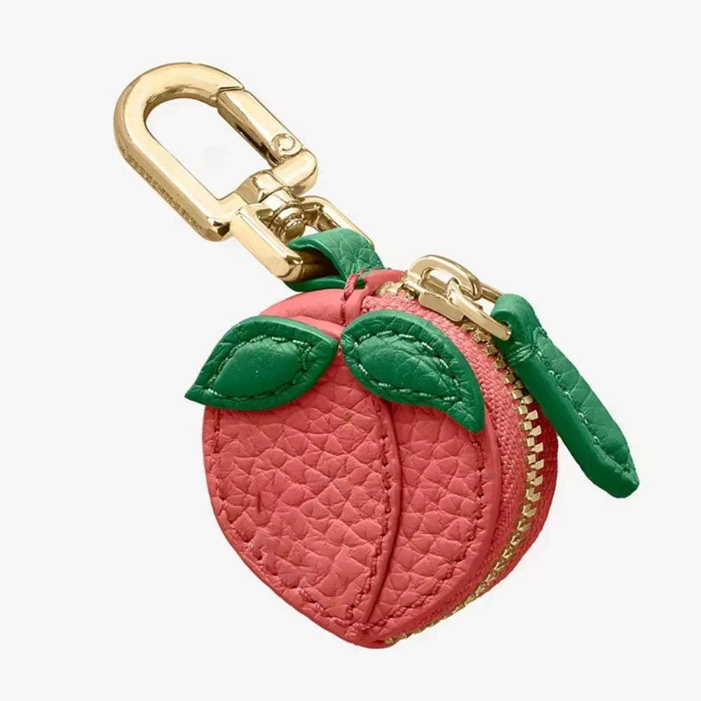 🍒 Mini Cherry & Strawberry Coin Purse – Cute Korean Style Keychain Bag 🍓
