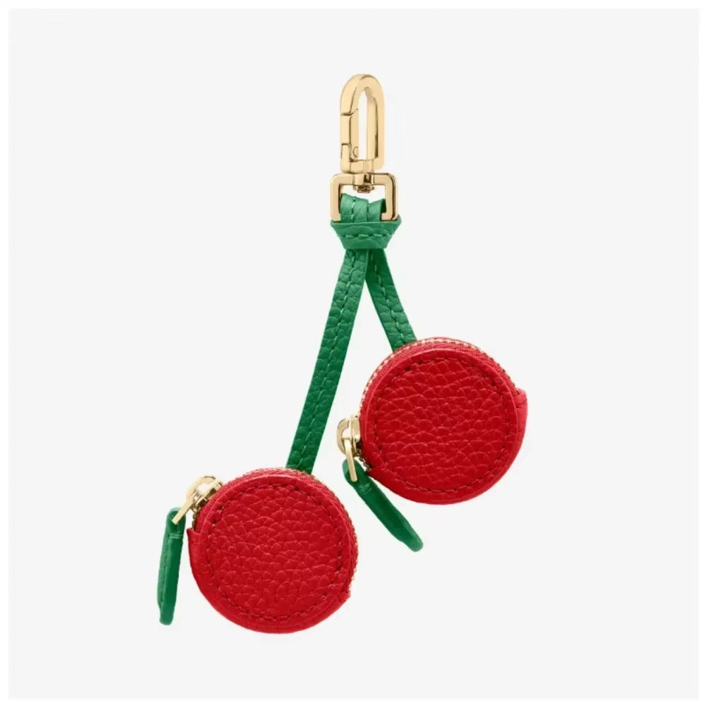 🍒 Mini Cherry & Strawberry Coin Purse – Cute Korean Style Keychain Bag 🍓