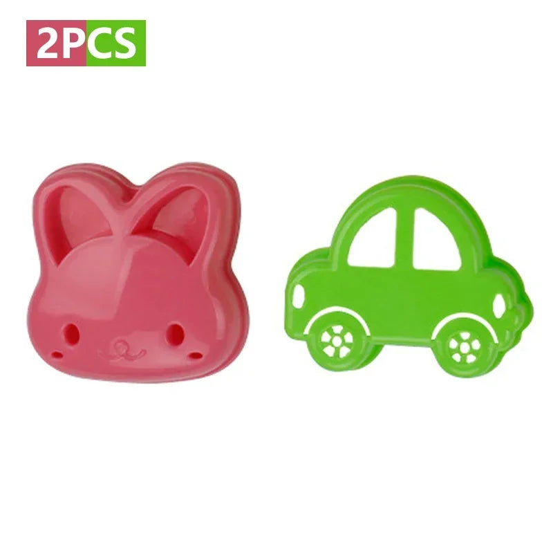Set of 2 Animal-Shaped Sandwich Molds for Bread, Cake, and Biscuit Embossing - Cookie Cutter Baking Tools