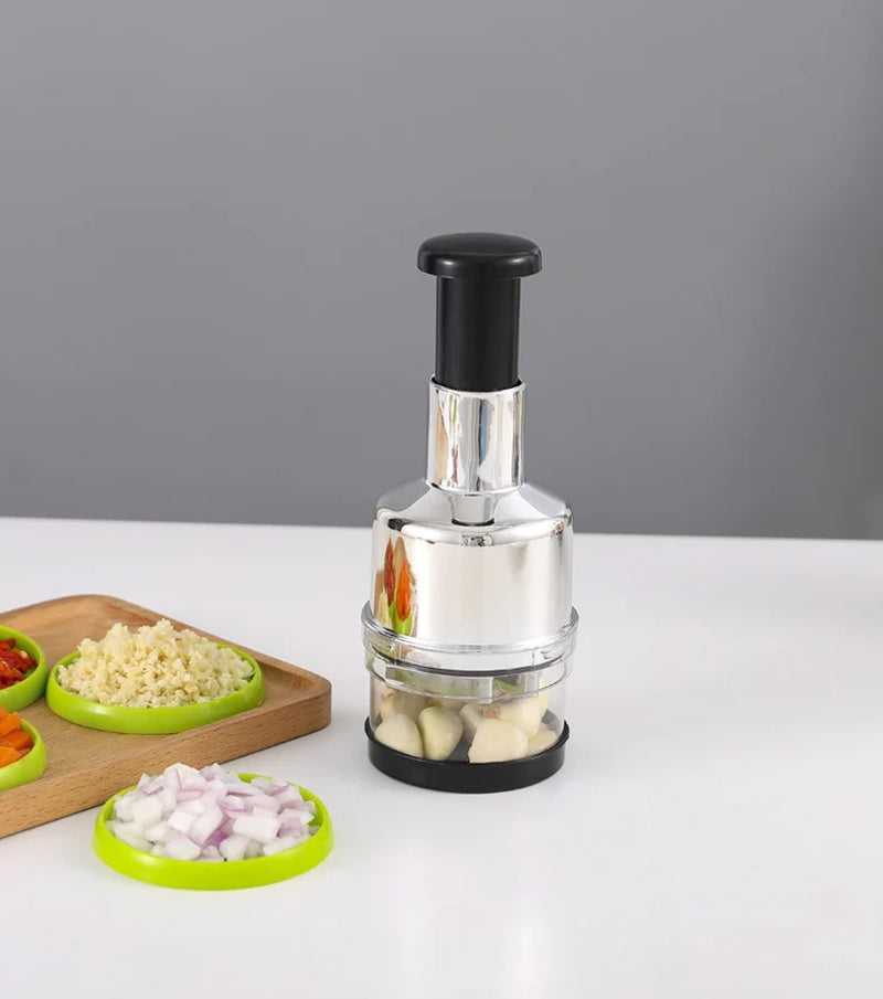 Professional Vegetable and Fruit Chopper with Onion and Garlic Dicing, Slicing, and Peeling Functions