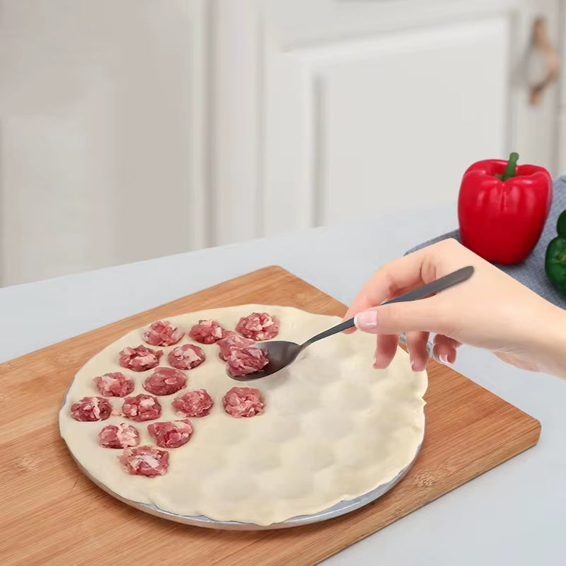 Effortless 37-Hole Aluminum Ravioli Maker - Perfect for Handmade Dumplings and Pastries!