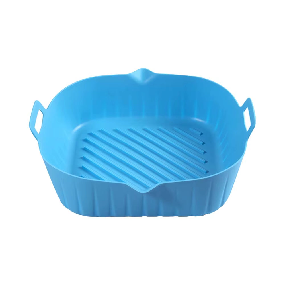 Square Silicone Air Fryer Inserts and Liners - Reusable Accessories for Air Fryers, Ovens, and Microwaves