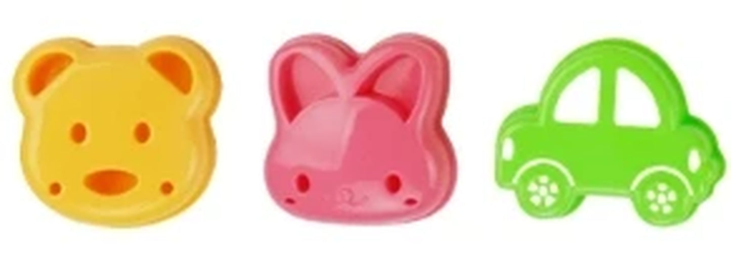 Set of 2 Animal-Shaped Sandwich Molds for Bread, Cake, and Biscuit Embossing - Cookie Cutter Baking Tools