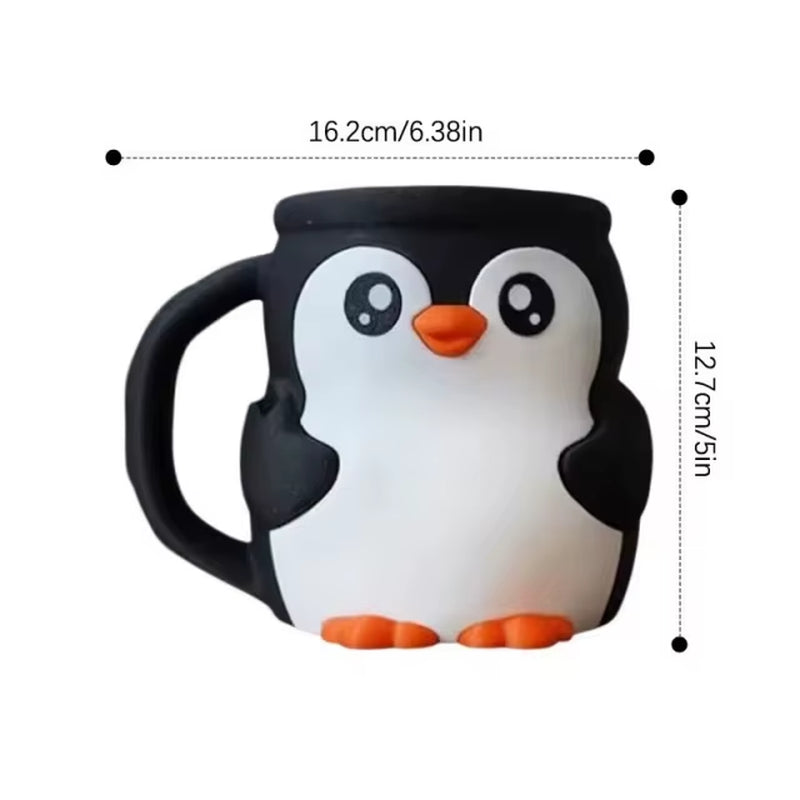 2025 Penguin-Themed Ice Cream Pint Holder with Antifreeze Handle - 3D Printed Design