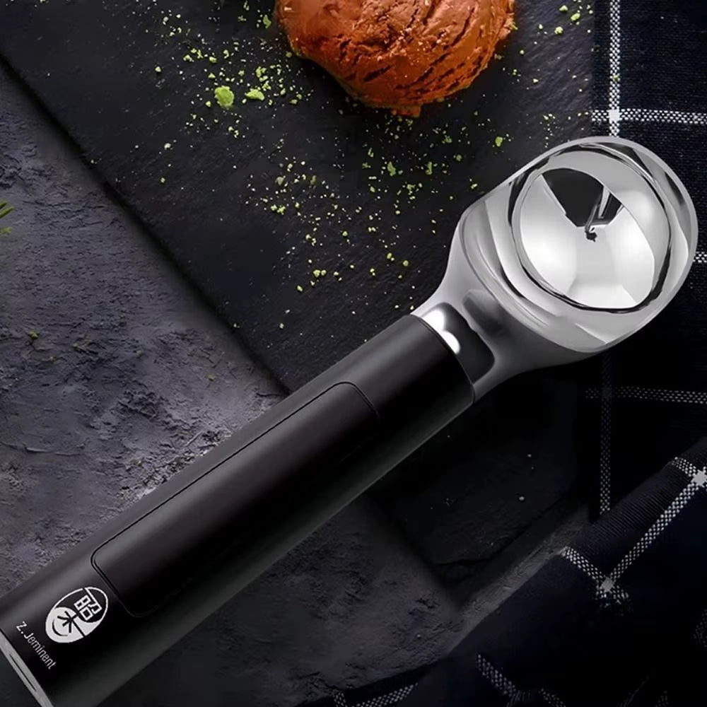 Rechargeable Electric Ice Cream Scoop with LED Display - Effortless Scooping for Ice Cream Enthusiasts, Ideal Kitchen Gift