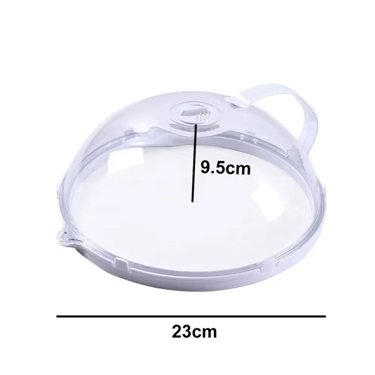 Microwave Food Splash Guard with Handle - Transparent Cover for Oven Heating and Cooking Utensils