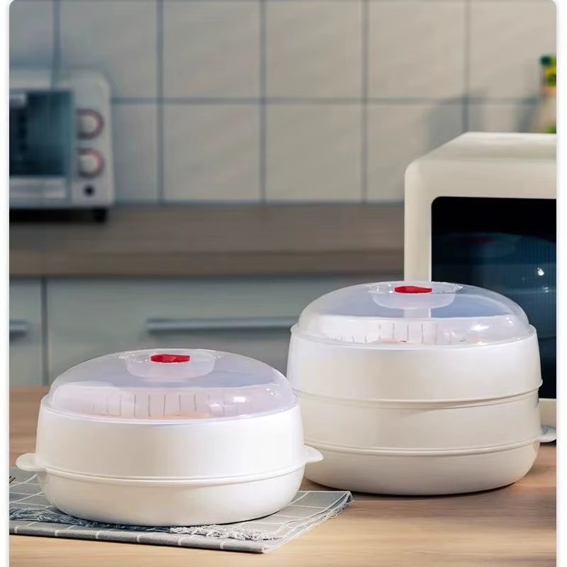Professional Home Multichamber Steamed Bun Steamer with Food-Grade Thickened Material for Microwave Use