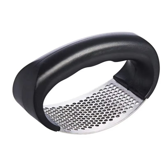 Stainless Steel Manual Garlic Press and Chopper - Versatile Kitchen Tool for Fruits and Vegetables