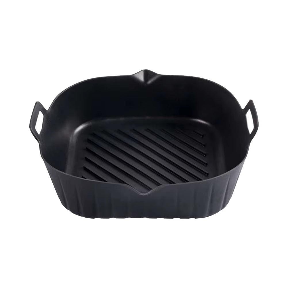 Square Silicone Air Fryer Inserts and Liners - Reusable Accessories for Air Fryers, Ovens, and Microwaves