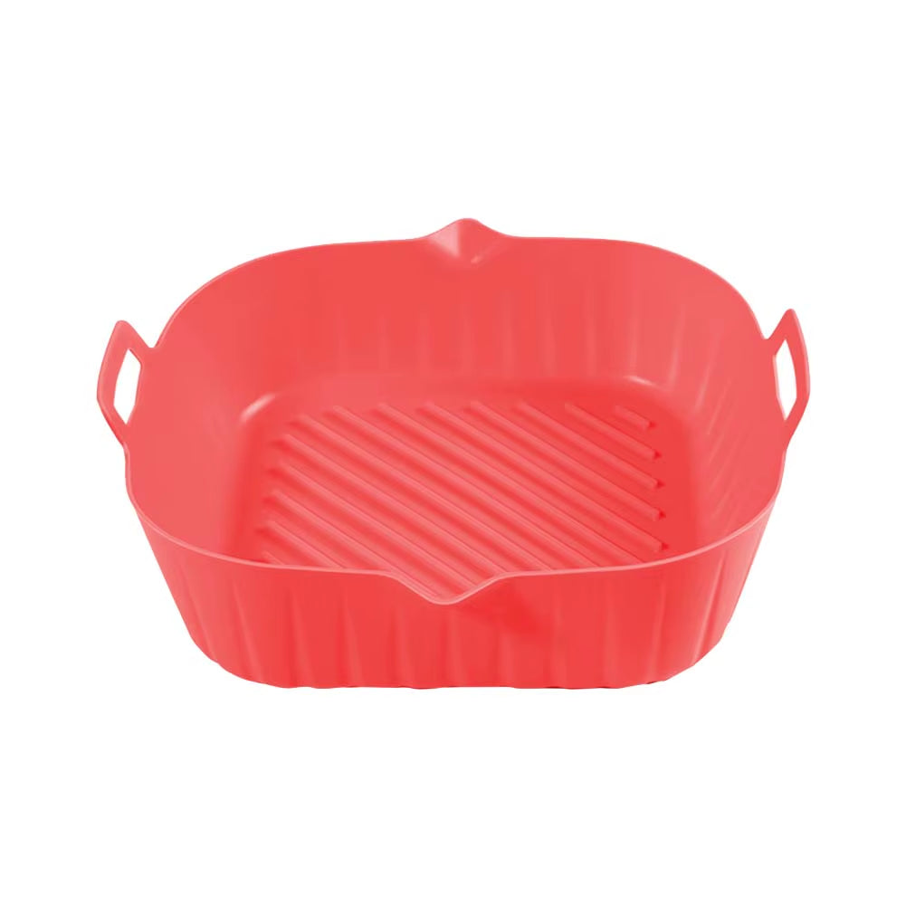 Square Silicone Air Fryer Inserts and Liners - Reusable Accessories for Air Fryers, Ovens, and Microwaves