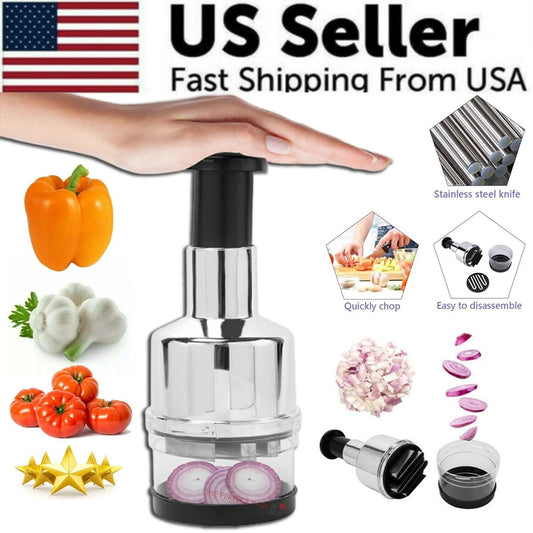 Professional Vegetable and Fruit Chopper with Onion and Garlic Dicing, Slicing, and Peeling Functions
