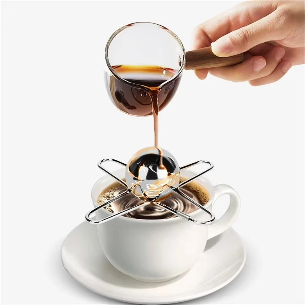 Stainless Steel Espresso Coffee and Whiskey Chilling Stones with Holder - Reusable Cooling Tool